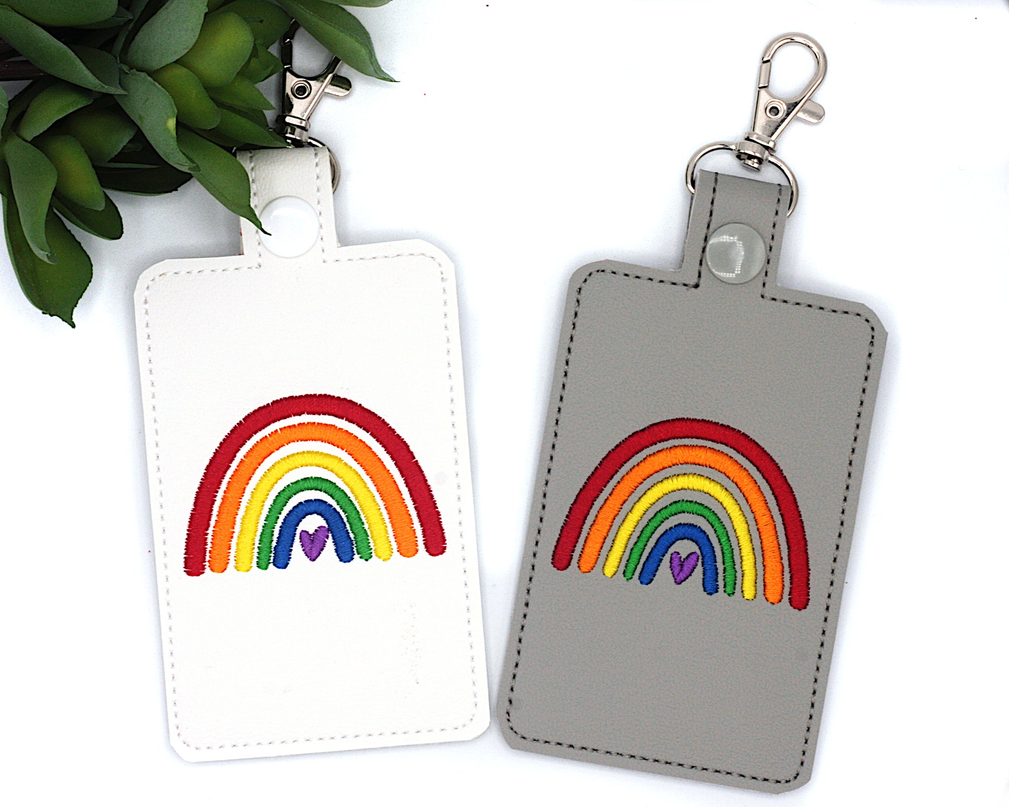 Bright Boho Rainbow Vertical Badge ID Card Holder – Nest On Redwood