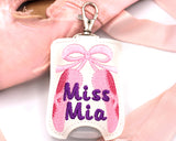 Personalized Ballet Dance Slippers Hand Sanitizer Holder